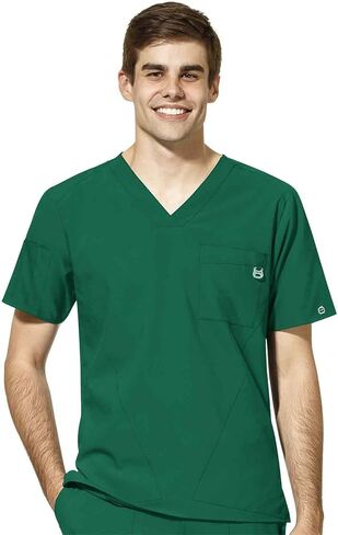 WonderWink W123 6355 Men's V-Neck Top in Kuwait