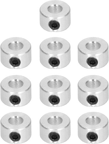 10Pcs 6mm Bore Shaft Collar, Steel Shaft Lock Collar Ring with Hex Screw, Suitable for Robots DIY, Drill Stop Collar, Model Toys in Saudi Arabia