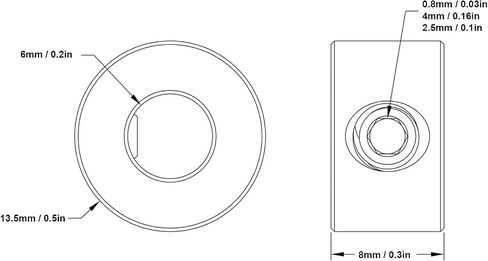 10Pcs 6mm Bore Shaft Collar, Steel Shaft Lock Collar Ring with Hex Screw, Suitable for Robots DIY, Drill Stop Collar, Model Toys in Saudi Arabia