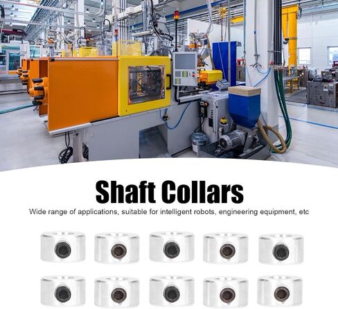 10Pcs 6mm Bore Shaft Collar, Steel Shaft Lock Collar Ring with Hex Screw, Suitable for Robots DIY, Drill Stop Collar, Model Toys in Saudi Arabia