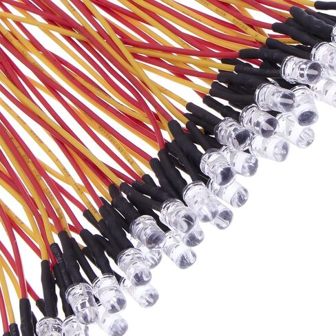 35 قطعة من صمامات LED زرقاء سلكية مسبقًا من Waycreat، وثنائيات LED فائقة السطوع 12 فولت 5 مم مع مقاوم مدمج لمشاريع DIY، وArduino، وRaspberry Pi، وإلكترونيات الهوايات in Kuwait