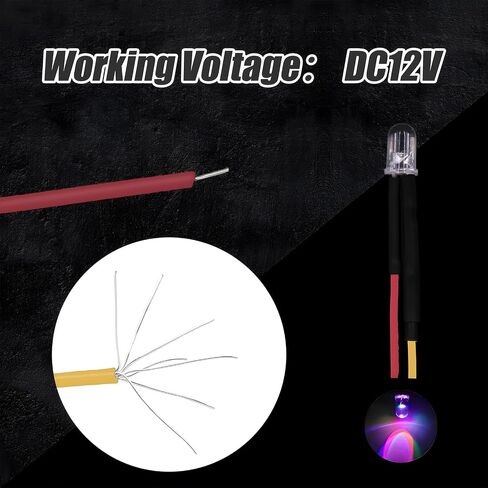 35 قطعة من صمامات LED زرقاء سلكية مسبقًا من Waycreat، وثنائيات LED فائقة السطوع 12 فولت 5 مم مع مقاوم مدمج لمشاريع DIY، وArduino، وRaspberry Pi، وإلكترونيات الهوايات in Kuwait