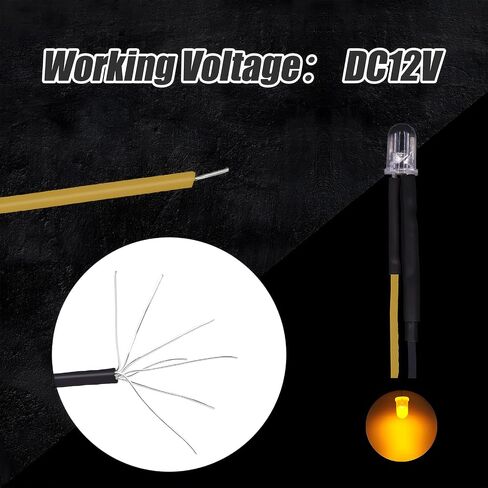 35 قطعة من صمامات LED زرقاء سلكية مسبقًا من Waycreat، وثنائيات LED فائقة السطوع 12 فولت 5 مم مع مقاوم مدمج لمشاريع DIY، وArduino، وRaspberry Pi، وإلكترونيات الهوايات in Kuwait