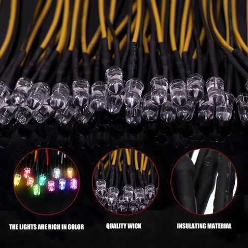 35 قطعة من صمامات LED زرقاء سلكية مسبقًا من Waycreat، وثنائيات LED فائقة السطوع 12 فولت 5 مم مع مقاوم مدمج لمشاريع DIY، وArduino، وRaspberry Pi، وإلكترونيات الهوايات in Kuwait