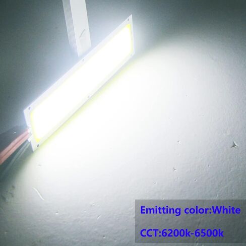 5 Pack COB LED Bar Lamp Module, 112-SMD LED Chip, 1600LM 16W LED Light Strip, DC 12V Input Bar Light Chip for DIY Car Lamp Auto Work Light, 4.7x1.4in Ultra-Thin LED Panel, Natural White 4200K in Saudi Arabia