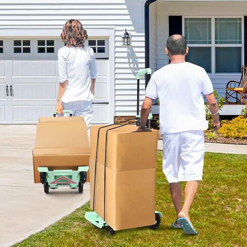 SELORSS 2 في 1 عربة أدوات قابلة للطي، عربة تسوق بقالة محمولة بعجلات، مقبض تلسكوبي وحقيبة مقاومة للماء قابلة للإزالة، شاحنة يدوية خفيفة الوزن وقابلة للطي ذات سعة كبيرة للسوبر ماركت in Kuwait