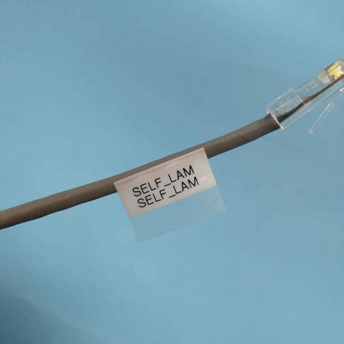 سيكوت شريط لاصق متوافق بديل M21-750-427 شريط خرطوشة 3/4 انش لكابلات الاسلاك شريط شفاف، شريط فينيل ذاتي التغليف اسود على ابيض - طول 14 قدم وعرض 0.75 انش - 2 لفة in Kuwait