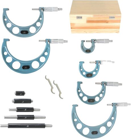 marddpair 6 Pcs 0-6 Outside Micrometer 0.0001 Carbide Standards Micrometers in Kuwait