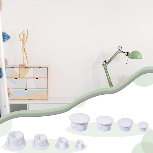 4 Sizes White Plugs Hole Cabinet Hole Plugs Plastic Plugs for Holes in Locking Hole Tube Furniture (3/16 Inch,5/16 Inch,3/8 Inch,1/2 Inch)(100 Pieces) in Saudi Arabia