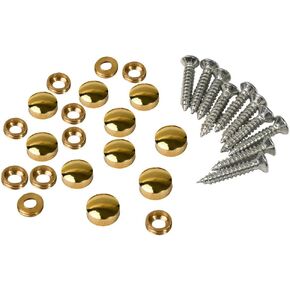 Metany 10PCS Decorative Caps Cover Nails 12mm Brass Mirror Screws Sign Holder Advertising Nails Cap Fasteners Hardware Polished Shiny Gold for Mirrors,Tea Tables, Wardrobes, or Glass Furniture
