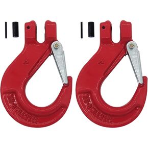 2 حزمة من خطافات Clevis المنزلقة مع مزلاج، خطافات سلسلة أمان فولاذية شديدة التحمل مقاس 3/8 بوصة، حد حمل العمل 4400 رطل درجة 80 من سبائك الصلب المطروقة in Kuwait