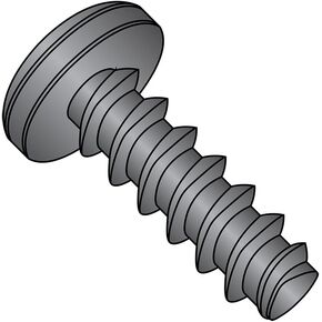 Small Parts 1208LPPB Steel Thread Rolling Screw for Plastic, Black Oxide Finish, Pan Head, Phillips Drive, #12-11 Thread Size, 1/2" Length (Pack of 50) in Kuwait