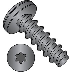 Small Parts 0812LTPB Steel Thread Rolling Screw for Plastic, Black Oxide Finish, Pan Head, Star Drive, #8-16 Thread Size, 3/4" Length (Pack of 100) in Saudi Arabia