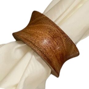 Handmade Wooden Napkin Ring Made by Artisan Beautifully Crafted and Designed in India (12, BP)