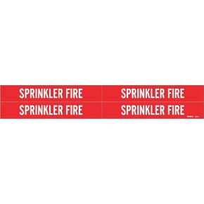 Brady 7268-4-PK, Sprinkler FIRE Pipe Marker White on Red 4 per Card, 5 PK, Legend 'Sprinkler FIRE' in Kuwait