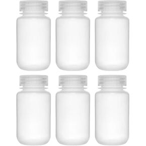 زجاجات كاشف EISCO 6PK، 125 مل - فم واسع مع غطاء لولبي - بولي بروبيلين - مختبرات شفافة in Kuwait