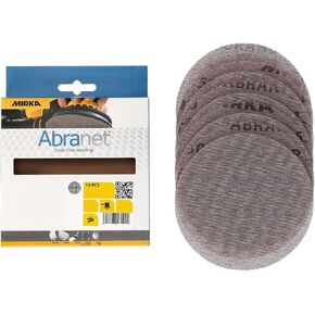 Mirka Abranet Net Disc 5 inch Grit 120 Sandpaper Hook and Loop 10 pcs | Hook and Loop, 10pcs, 9A-232-120RP in Kuwait