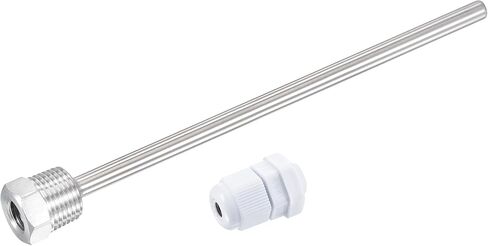 uxcell 8mm Dia G1/2 Thermowell Weldless Stainless Steel 201 200mm Length for Beer Fermenter in Saudi Arabia