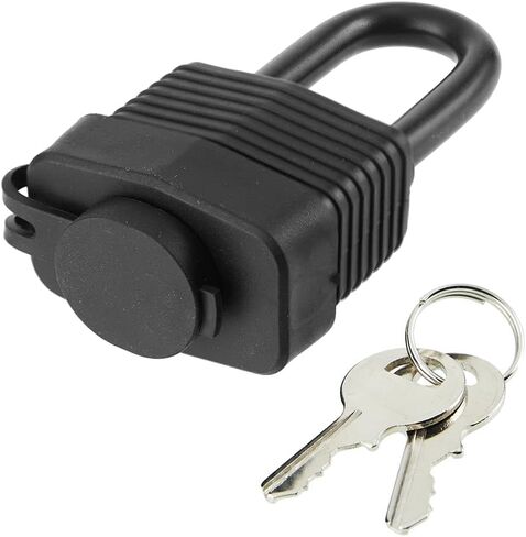 SafiSwords Waterproof Padlocks Keyed Alike for Outdoor use, Covered Heavy Duty Laminated Steel Lock, 1-9/16 Inch. Wide, Long Padlock, Pack of 12 in Kuwait