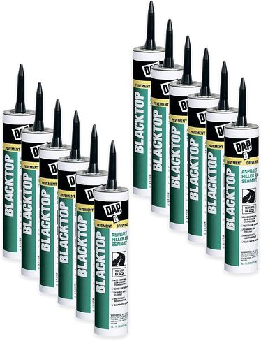DAP 27065 12 Pack 10.1 oz. Blacktop Asphalt VOC-Compliant Filler and Sealant, Textured Black in Saudi Arabia