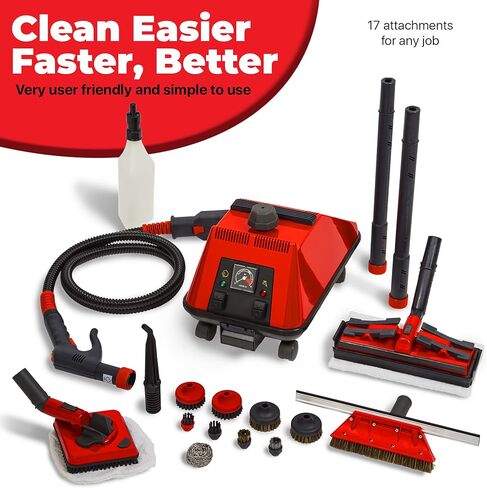 منظف ​​بخار سارجنت - منظف بخار تجاري احترافي متعدد الأغراض للخدمة الشاقة - الأفضل للبلاط والجص والفرن والموقد والأرضيات والنوافذ والمطبخ والحمام وتفصيل السيارات والمزيد in Kuwait