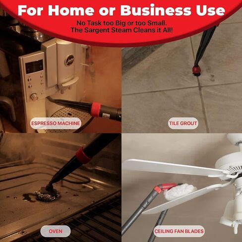 منظف ​​بخار سارجنت - منظف بخار تجاري احترافي متعدد الأغراض للخدمة الشاقة - الأفضل للبلاط والجص والفرن والموقد والأرضيات والنوافذ والمطبخ والحمام وتفصيل السيارات والمزيد in Kuwait