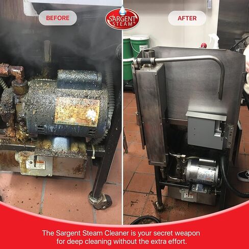 منظف ​​بخار سارجنت - منظف بخار تجاري احترافي متعدد الأغراض للخدمة الشاقة - الأفضل للبلاط والجص والفرن والموقد والأرضيات والنوافذ والمطبخ والحمام وتفصيل السيارات والمزيد in Kuwait