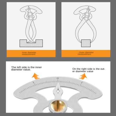 Smgda مقياس محسس من الفولاذ المقاوم للصدأ، مقياس السُمك، مقياس العمق، مسطرة القطر الخارجي الداخلي، الفرجار الداخلي/الخارجي، مسطرة الجيب، أداة قياس إمبراطوري لقياس عرض الفجوة/سمك الخشب in Kuwait