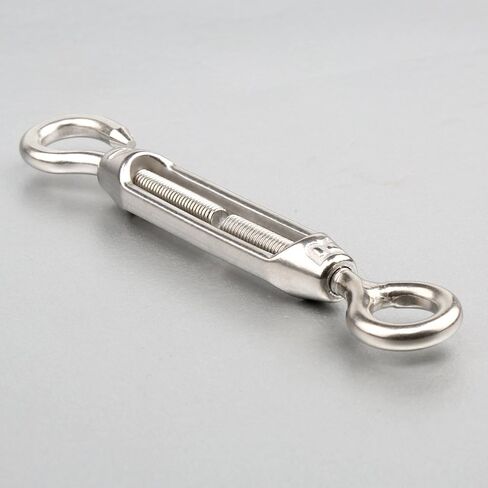 شداد سلك وصلة ربط من الفولاذ المقاوم للصدأ من H&S لأسلاك الكابلات - 5 قطع - مجموعة شد كابل حبل العين شديدة التحمل لضبط الطول - خطاف وأسلاك من الفولاذ المقاوم للصدأ M4 in Kuwait