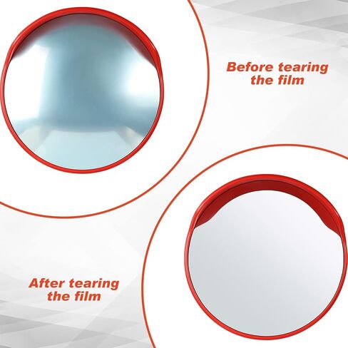 2 Pcs 30" Safety Convex Mirror Traffic Mirror Outdoor Indoor Driveway Street Corner Mirror Security Blind Spot Mirror for Road Garage Parking Lot Warehouse, Tear off The Protective Film Before Use in Saudi Arabia