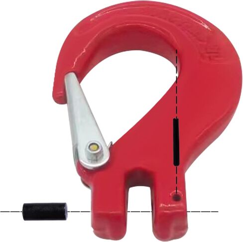 2 حزمة من خطافات Clevis المنزلقة مع مزلاج، خطافات سلسلة أمان فولاذية شديدة التحمل مقاس 3/8 بوصة، حد حمل العمل 4400 رطل درجة 80 من سبائك الصلب المطروقة in Kuwait