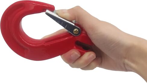 2 حزمة من خطافات Clevis المنزلقة مع مزلاج، خطافات سلسلة أمان فولاذية شديدة التحمل مقاس 3/8 بوصة، حد حمل العمل 4400 رطل درجة 80 من سبائك الصلب المطروقة in Kuwait