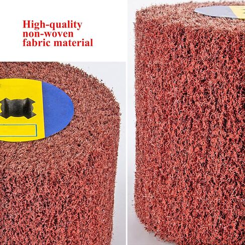 مجموعة من 8 قطع من العجلات غير المنسوجة لرسم الأسلاك الكاشطة للمعالجة السطحية للمنتجات المعدنية، 120 × 100 مم، الحصباء: 80 * 2، 120 * 2، 180 * 2، 240 * 2 in Kuwait