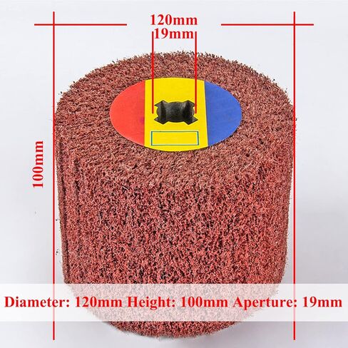 مجموعة من 8 قطع من العجلات غير المنسوجة لرسم الأسلاك الكاشطة للمعالجة السطحية للمنتجات المعدنية، 120 × 100 مم، الحصباء: 80 * 2، 120 * 2، 180 * 2، 240 * 2 in Kuwait