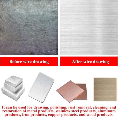 مجموعة من 8 قطع من العجلات غير المنسوجة لرسم الأسلاك الكاشطة للمعالجة السطحية للمنتجات المعدنية، 120 × 100 مم، الحصباء: 80 * 2، 120 * 2، 180 * 2، 240 * 2 in Kuwait