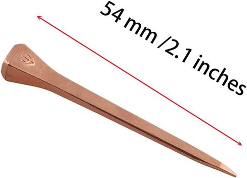 DZS Elec 25pcs E5 Horseshoe Nail 2.1 Inch Copper Plating Steel Horse Shoe Nails Craft High Tensile Strength Precision Nails in Saudi Arabia