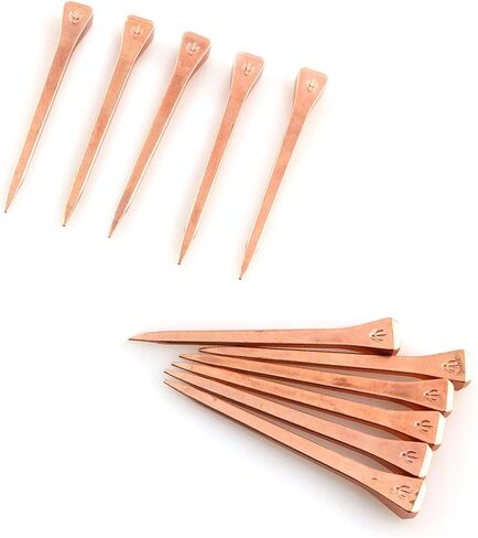 DZS Elec 25pcs E5 Horseshoe Nail 2.1 Inch Copper Plating Steel Horse Shoe Nails Craft High Tensile Strength Precision Nails in Saudi Arabia