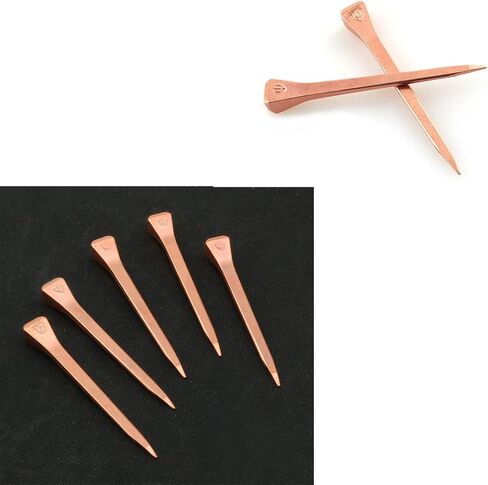 DZS Elec 25pcs E5 Horseshoe Nail 2.1 Inch Copper Plating Steel Horse Shoe Nails Craft High Tensile Strength Precision Nails in Saudi Arabia