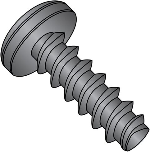 الفولاذ الخيوط Rolling برغي من البلاستيك ، أسود ، لمسة نهائية من الأوكسيد ، Pan الرأس ، فيليبس Drive, مقاس سن 12 – 11 ، بطول 1/2 (مجموعة من 50) in Kuwait