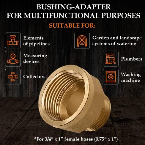 محول 3/4 انش ذكر × 1 انش انثى تركيب الانابيب ان بي تي محول نحاس 3/4 انش × 1 انش انثى in Saudi Arabia