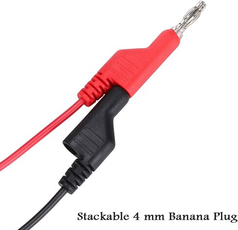 Sumnacon Multimeter Test Lead Set - Stackable Banana Plug to Test Hook, Banana Plug to Alligator Clips Test Cable Kit, Flexible Silicone Electrical Test Wire Leads with Protective in Saudi Arabia