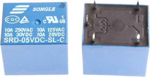 MiZOELEC 10 Pcs 5V DC Power Relay SRD-05VDC-SL-C 5Pin Household Appliance PCB Relays for Arduino Songle 10A 250VAC in Kuwait