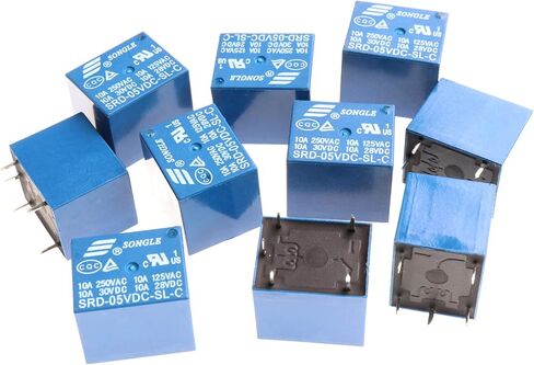 MiZOELEC 10 Pcs 5V DC Power Relay SRD-05VDC-SL-C 5Pin Household Appliance PCB Relays for Arduino Songle 10A 250VAC in Kuwait