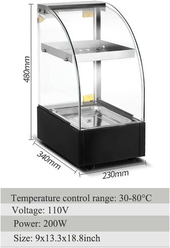 جهاز تسخين الطعام التجاري كونترتوب بيتزا تدفئة عرض المعجنات باتي دفئا لمتجر بوفيه مطعم بطول 17 بوصة in Kuwait