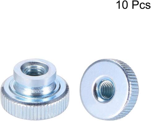 صواميل إبهام مخرشة من uxcell، 10 قطع M6x1mm مثبتات مقابض حديدية مستديرة لأجزاء الطابعة ثلاثية الأبعاد in Kuwait
