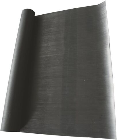 سجادات مطاطية مموجة ذات ضلع ناعم 03_168_W_FR_15، بسُمك 1/8 بوصة × 4 × 15 بوصة، باللون الأسود in Kuwait