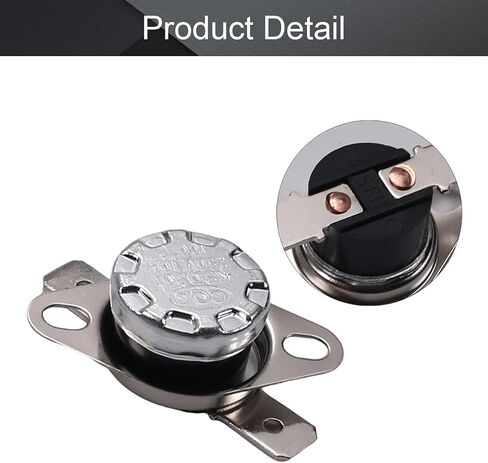 Fielect 2Pcs KSD301 Thermostat 145°C/293°F Normally Closed N.C Snap Disc Limit Control Switch Microwave Thermostat Thermal Switch in Saudi Arabia