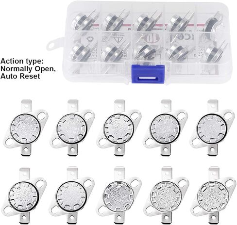 uxcell 10pcs NO KSD301 Thermostat 60-150°C(140-302°F) Temperature Thermal Control Switch 60 70 80 90 100 110 120 130 140 150°C Normally Open Assortment Kit in Kuwait
