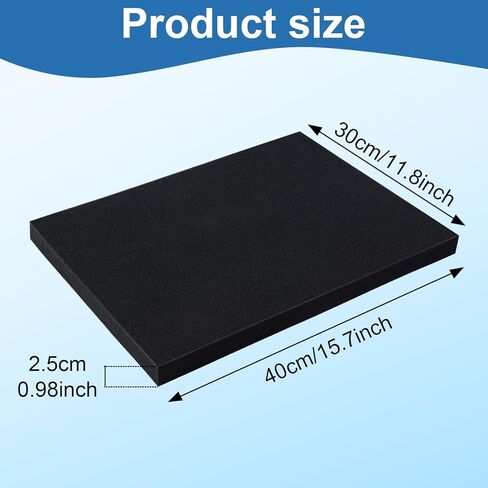4 قطع من ألواح إسفنج البولي يوريثين مقاس 15.7 × 11.8 × 0.98 بوصة وسادات إسفنجية من البولي يوريثين قابلة للقطع - وسادات إسفنجية للتعبئة لتخزين صندوق الأدوات والحرف اليدوية (4) in Kuwait