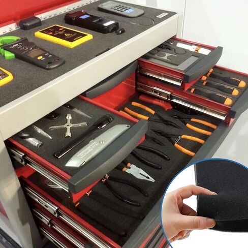 4 قطع من ألواح إسفنج البولي يوريثين مقاس 15.7 × 11.8 × 0.98 بوصة وسادات إسفنجية من البولي يوريثين قابلة للقطع - وسادات إسفنجية للتعبئة لتخزين صندوق الأدوات والحرف اليدوية (4) in Kuwait